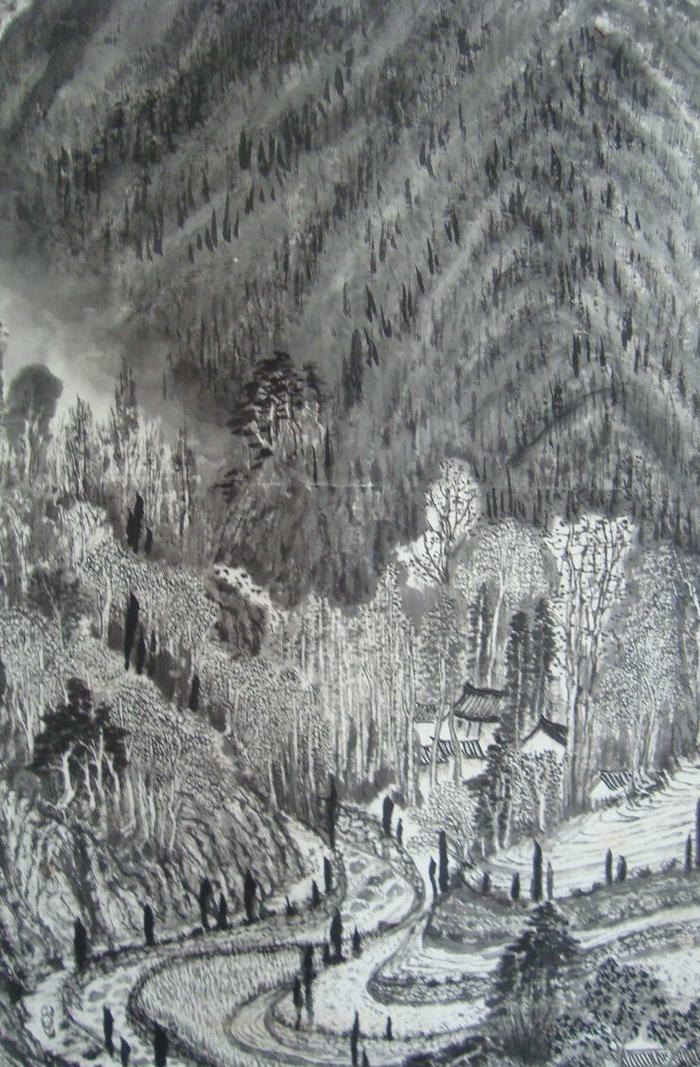 【独家代理】著名书画家王志坤早期作品《水墨