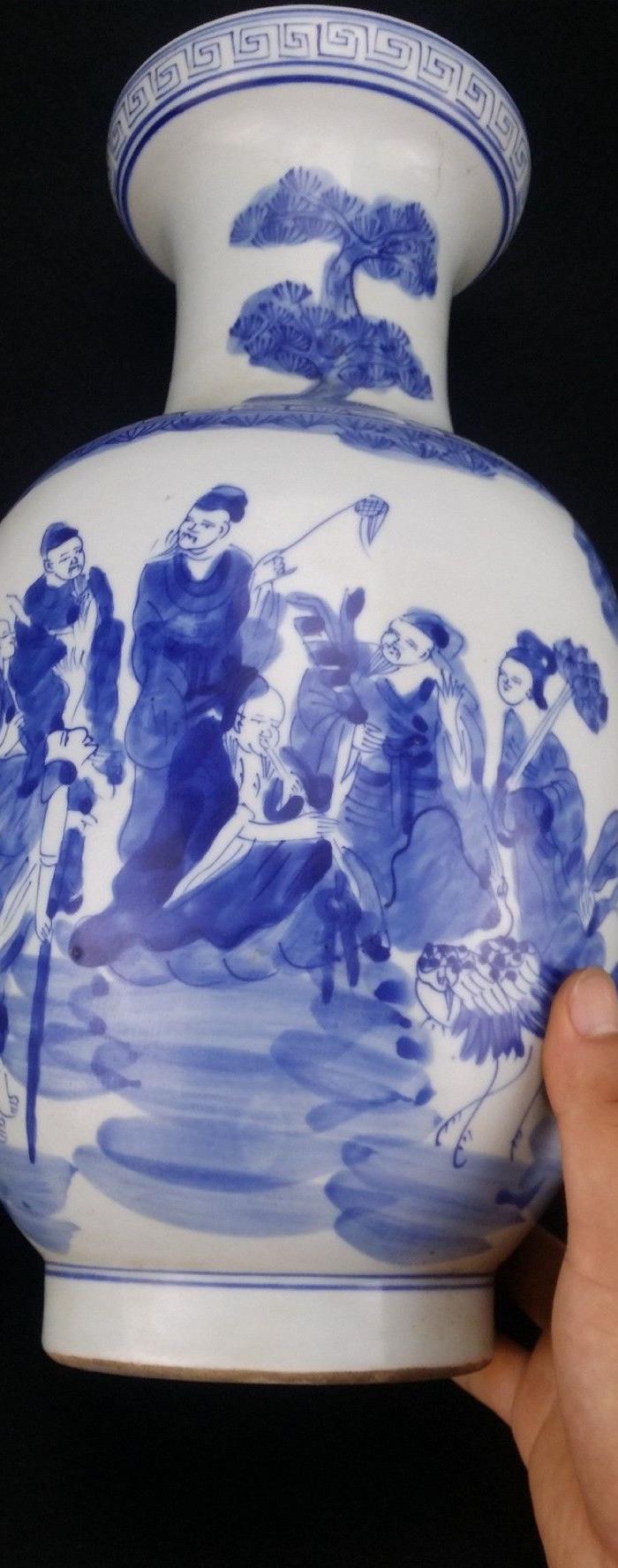 诸神轮道青花大瓷瓶瓷器_诸神轮道青花大瓷瓶