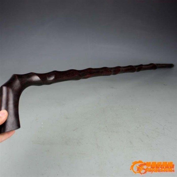 乌木拄杖 器形规整 纹理漂亮 德高望重之人的随