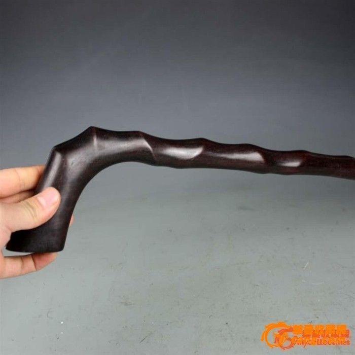 乌木拄杖 器形规整 纹理漂亮 德高望重之人的随