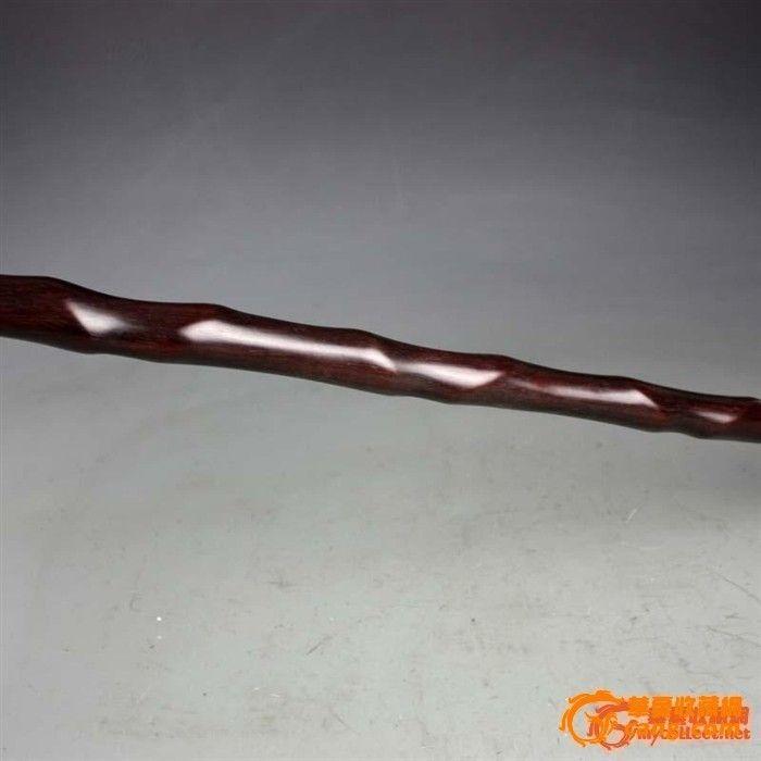 乌木拄杖 器形规整 纹理漂亮 德高望重之人的随