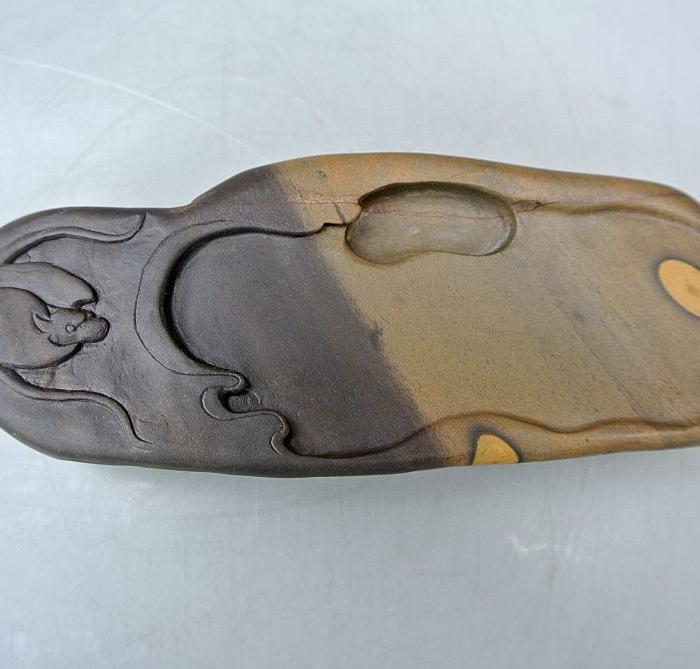 端砚台1276之梅花坑云福砚(精莹石眼)_端砚台