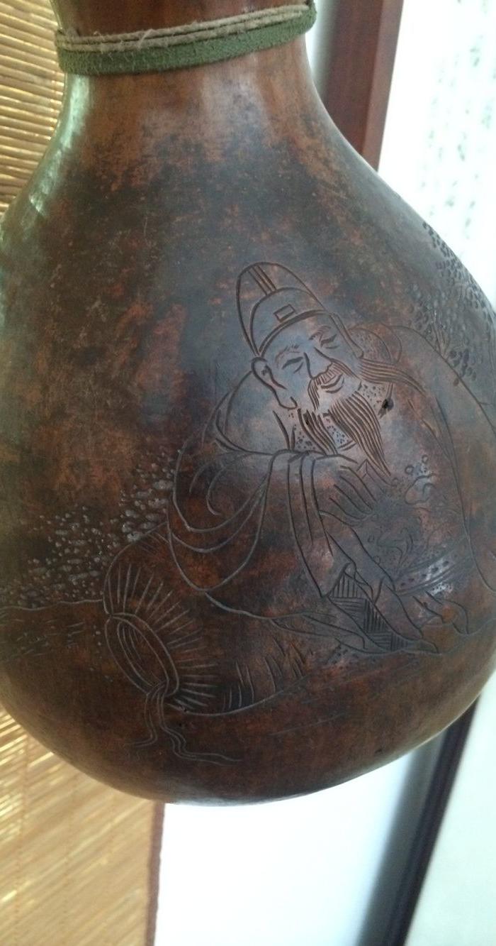 清中期石楳刻诗书画酒四绝葫芦_清中期石楳刻