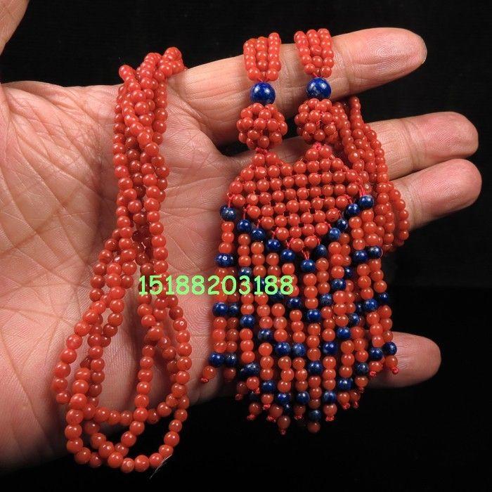 南红玛瑙 川料精编 百搭-圆珠毛衣链_南红玛瑙