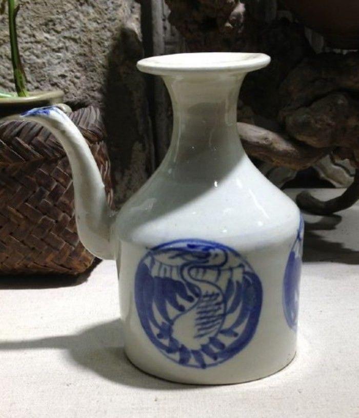 清民团鹤青花壶_清民团鹤青花壶价格_清民团