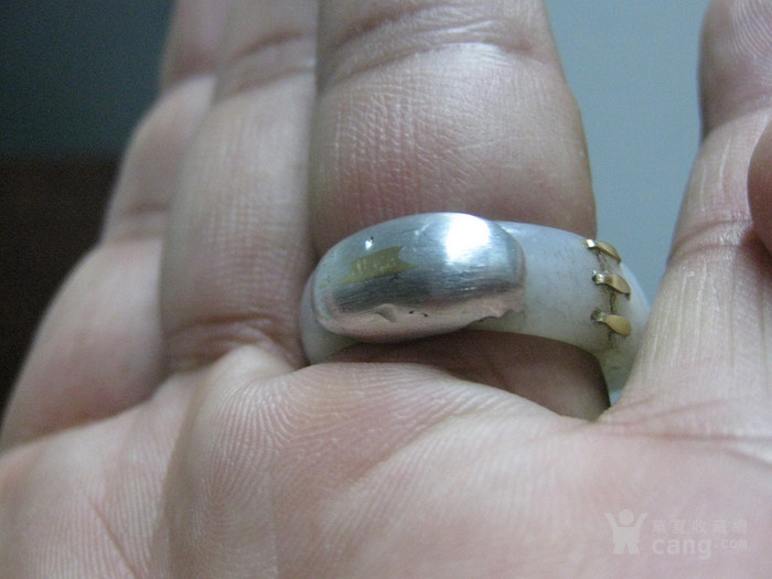 和田玉戒指 扳指修复品 玉器修复与镶嵌接活 玉