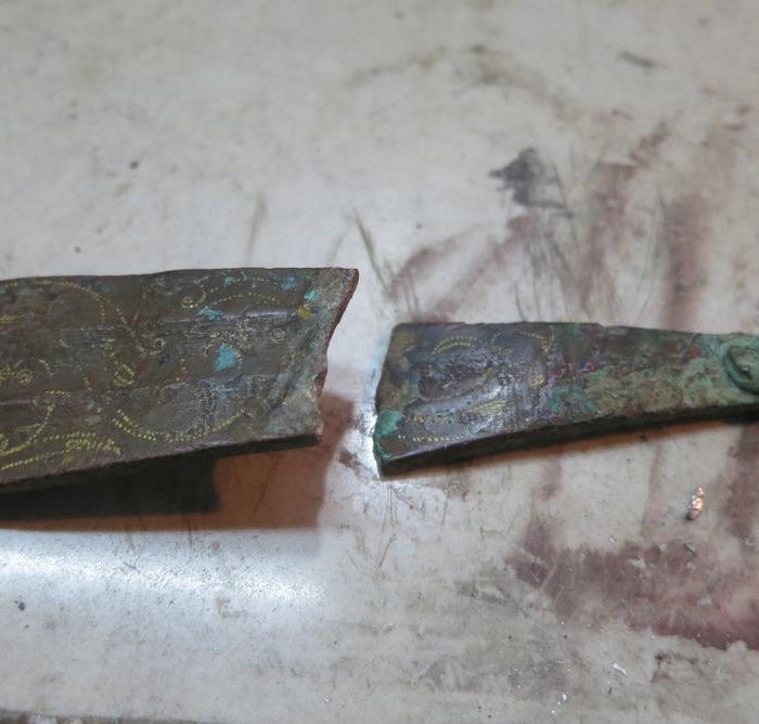 铜带钩修复 铜器修补 古铜器修复_铜带钩修复