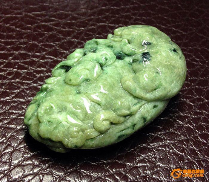 缅甸天然翡翠A货手玩把件_缅甸天然翡翠A货手