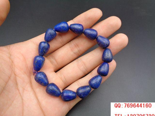 原矿青金石水连珠手链_原矿青金石水连珠手链