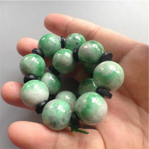 【玉泉文玩】G233解放初花青种白地青翡翠大