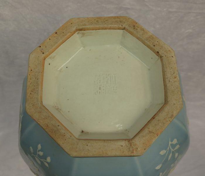 天晴釉花夲六方瓶_天晴釉花夲六方瓶价格_天