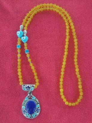 漂亮的黄玛瑙项链 毛衣链_漂亮的黄玛瑙项链 