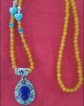 漂亮的黄玛瑙项链 毛衣链_漂亮的黄玛瑙项链 