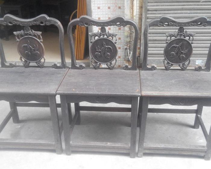 铁力木铲花靠背椅3张_铁力木铲花靠背椅3张价