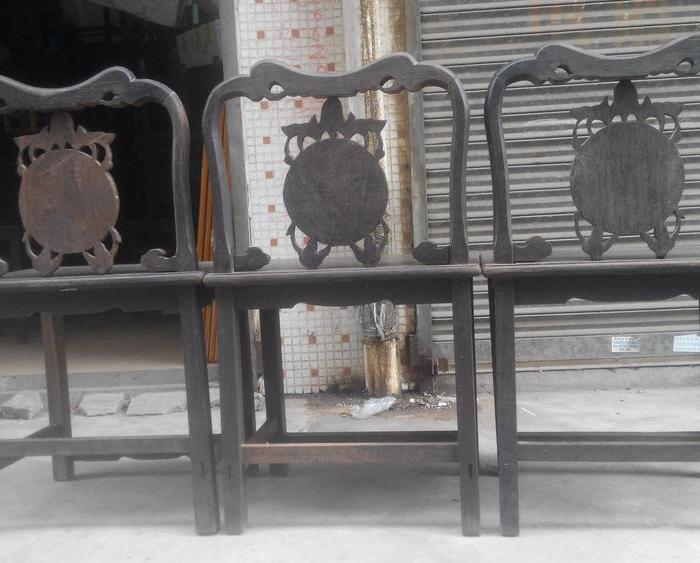 铁力木铲花靠背椅3张_铁力木铲花靠背椅3张价