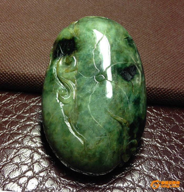 缅甸天然翡翠A货手把玩件_缅甸天然翡翠A货手