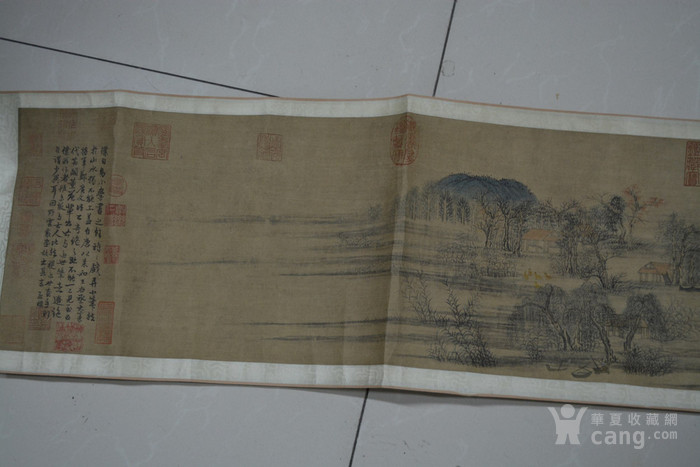 赵孟頫绢本风景手卷