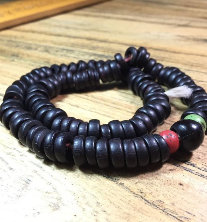 西藏原生态老紫檀念珠19号_西藏原生态老紫檀