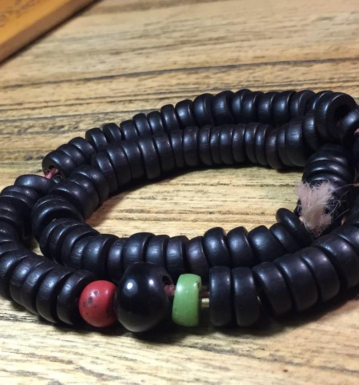 西藏原生态老紫檀念珠19号_西藏原生态老紫檀