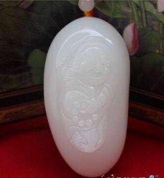 白玉弥勒笑佛手把件男士手玩件_白玉弥勒笑佛
