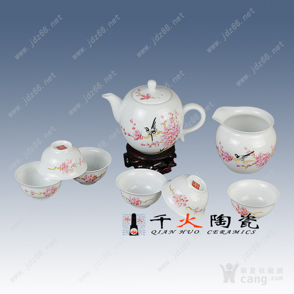 陶瓷茶具批发市场 促销礼品茶具套装_陶瓷茶具