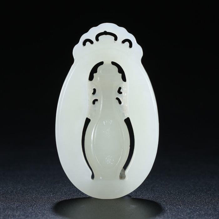 29.7g和田玉白玉 精雕 四季平安 挂件_29.7g和