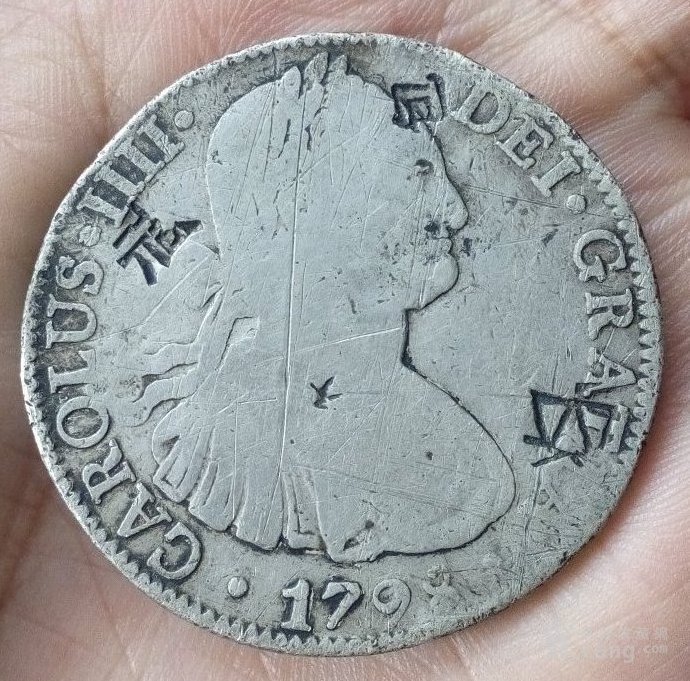 少见的1798年双柱银元_少见的1798年双柱