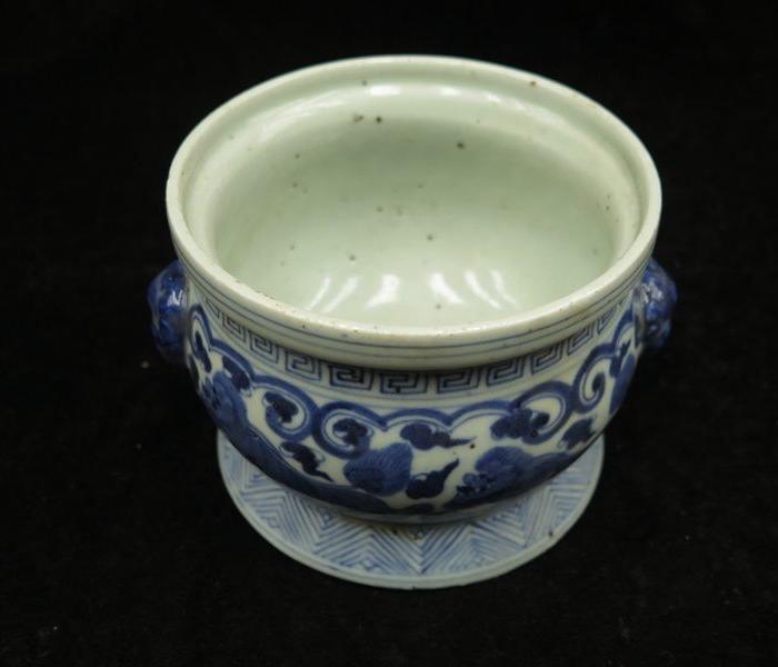 青花兽纹双耳水呈_青花兽纹双耳水呈价格_青