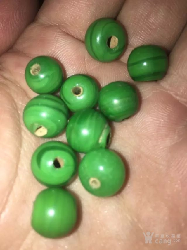 明代绿瓷珠子10颗包老