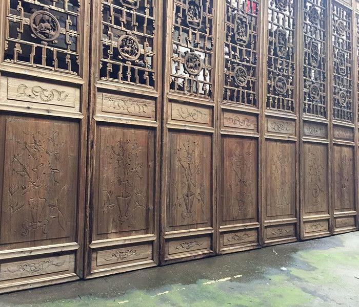 老木雕 - 三个盘『 二十四孝 』典故满工大门八