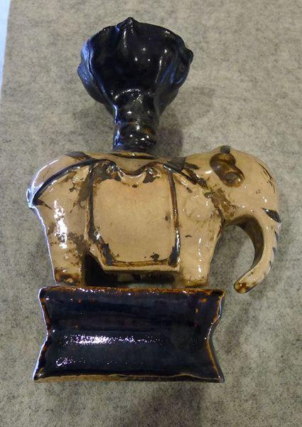 明代 磁州窑大象油灯保存完整 民间用的_明代