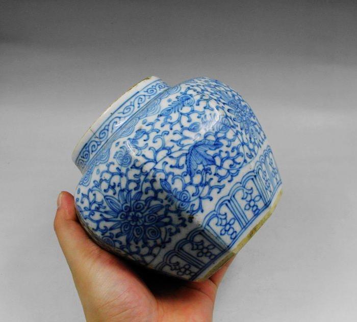 稀少 满青花 八边型 茶壶 品种.