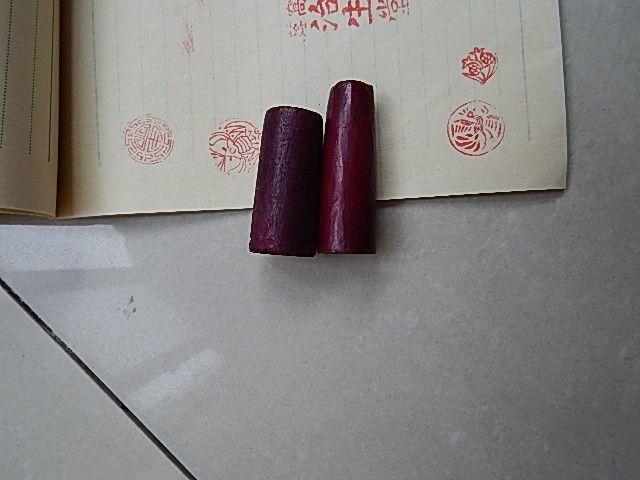 木头老印章两枚(两边都有雕工)_木头老印章两