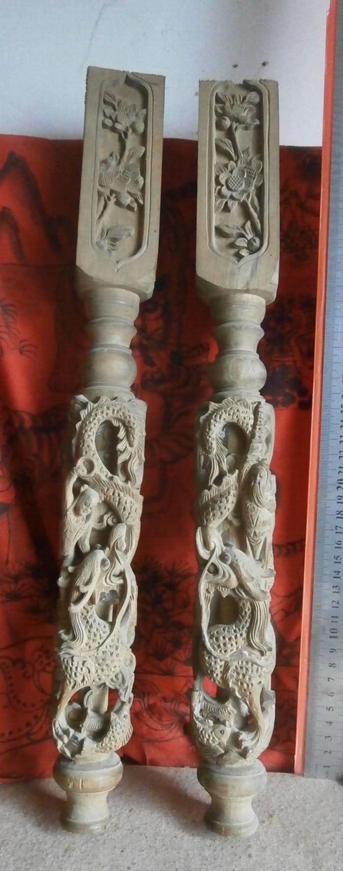 木雕鲤鱼跳龙门,还有哪吒,托塔李天王,花等,福建