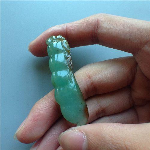 【玉泉文玩】H538创汇期老坑糯种三彩翡翠富