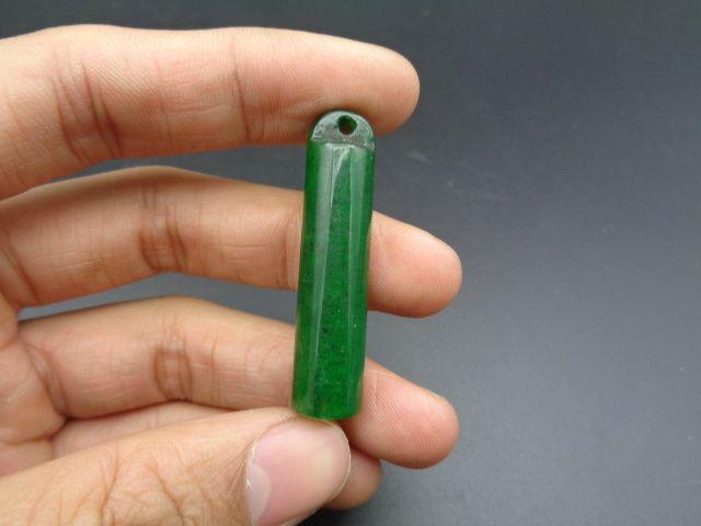 下乡收来的清代满绿翡翠翎管_下乡收来的清代