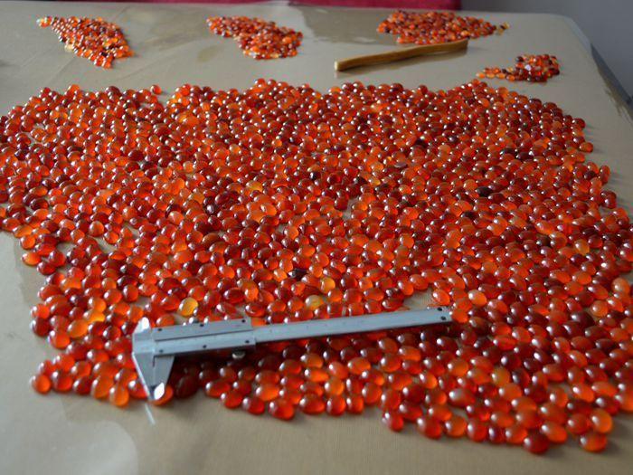 老北京文物公司库存 天然玛瑙戒面 创汇时期 小