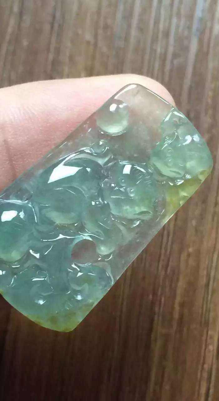 『四会玉缘』天然翡翠【128886冰种仙猴抱桃