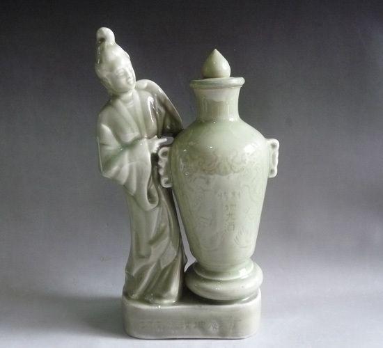 汝瓷\/美女抱春瓶_汝瓷\/美女抱春瓶价格_汝瓷\/美