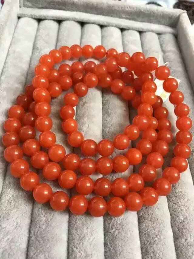 2015新款上市极品樱桃红8MM福珠108颗男_2