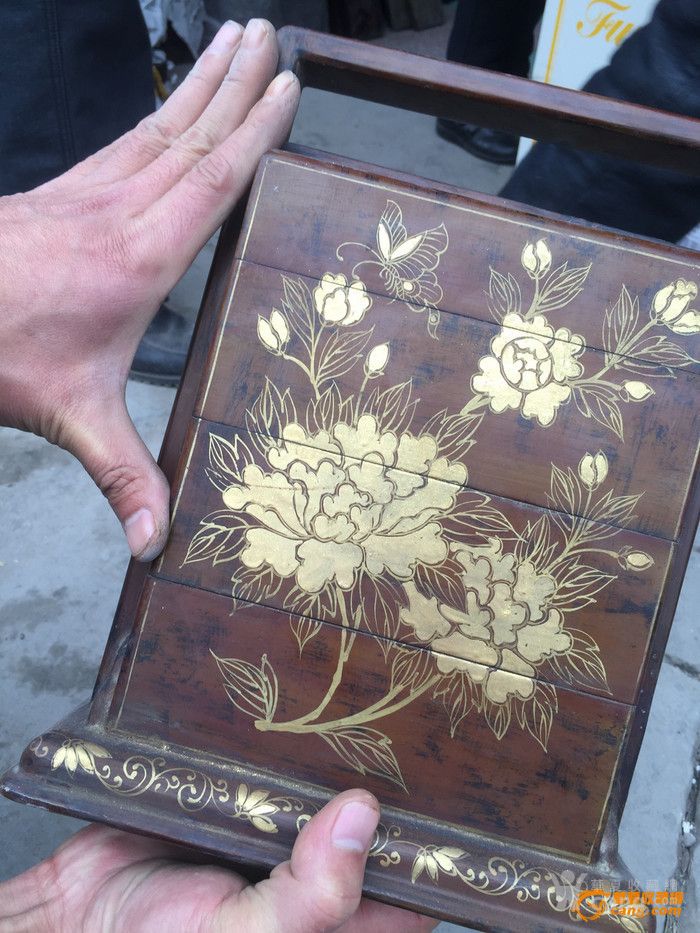 本周的收获!清代老家具花梨木漆器木箱精美花纹造型设计传统古代中国图片