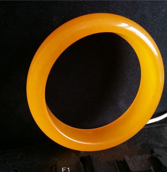 新疆和田金丝玉手镯天然戈壁黄玉---送国家正规