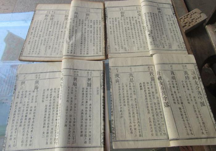 品相一流。民国胡姓家谱4本_品相一流。民国