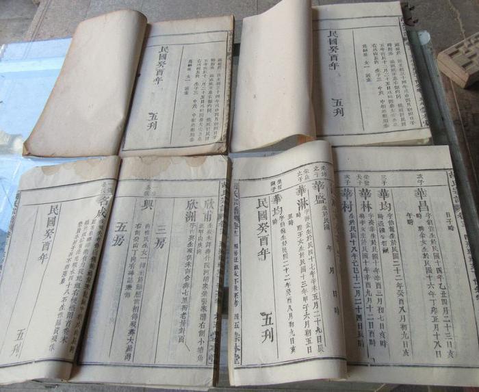 品相一流。民国胡姓家谱4本_品相一流。民国