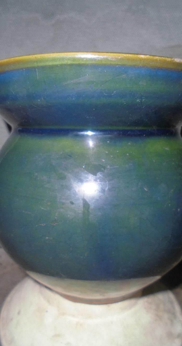 包老包真包邮,一个绿釉纯色无图双口小罐c448