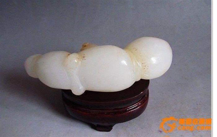 寓意美好的老白玉雕刻 连年有余摆件_寓意美好