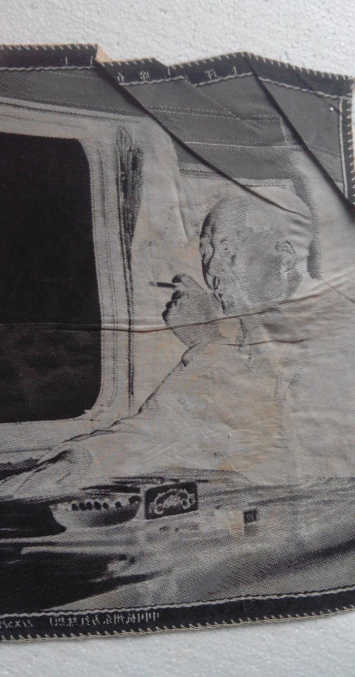 毛泽东主席在火车上-杭州东方红丝织厂、包老