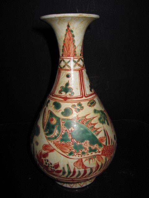 出土明代红绿彩瓶_出土明代红绿彩瓶价格_出