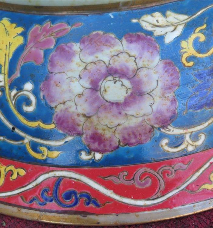 明代珐琅彩人物微博盘_明代珐琅彩人物微博盘