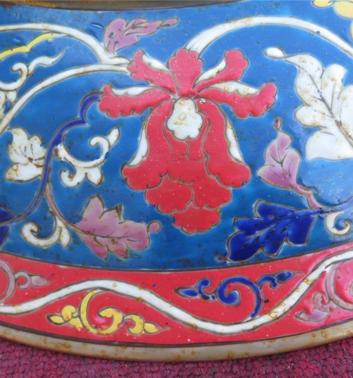 明代珐琅彩人物微博盘_明代珐琅彩人物微博盘